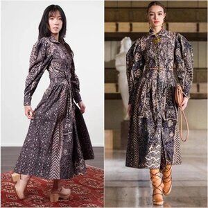 Ulla Johnson Lucinda Puff Sleeve Corduroy Dress 6